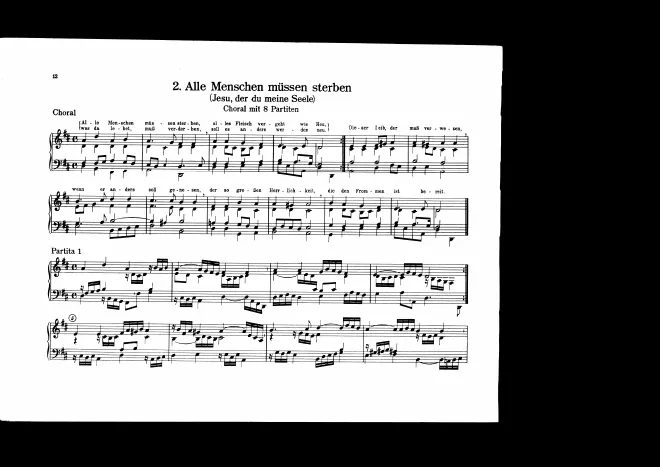 First page of Alle Menschen müssen sterben