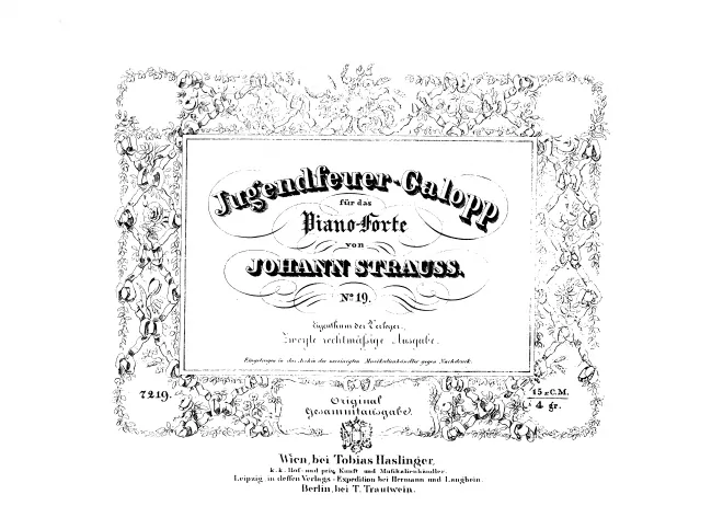 First page of Jugendfeuer-Galopp, Op.90