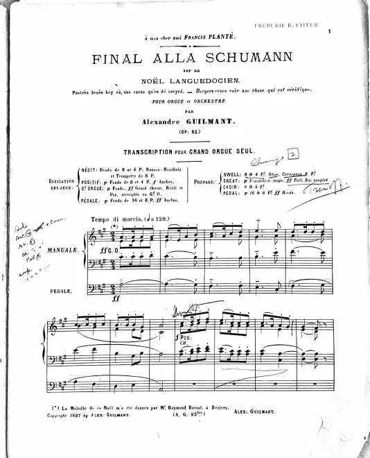 First page of Final alla Schumann, sur un Noël languedocien
