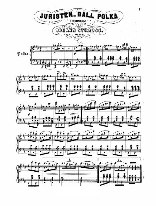 First page of Juristen-Ball Polka