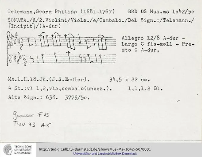 First page of Concerto à 4