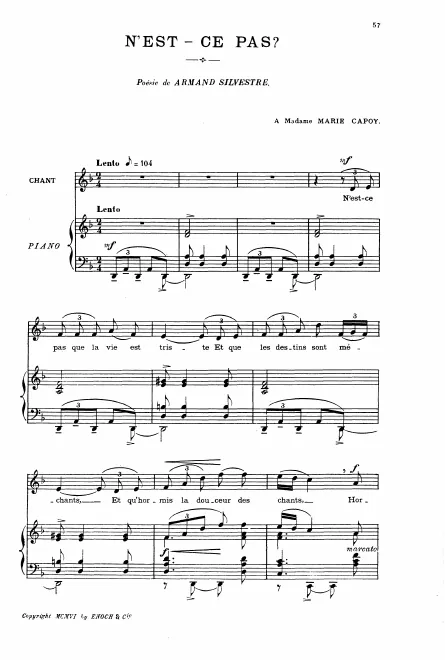 First page of N'est-ce pas ?