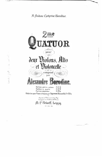 First page of String Quartet No.2