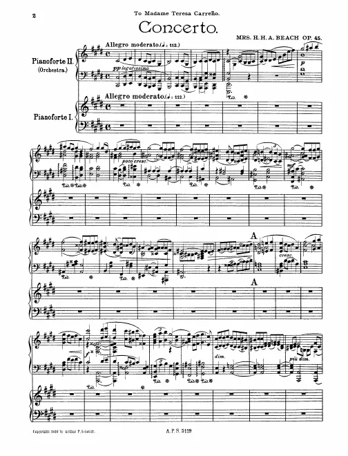 First page of Piano Concerto