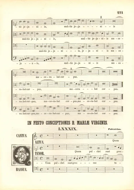 First page of Quam pulchri sunt gressus, filia