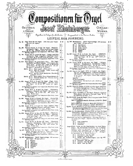 First page of Organ Sonata No.3