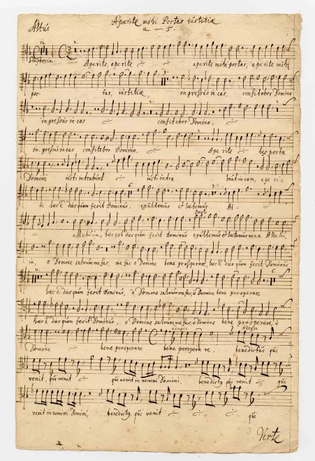 First page of Aperite mihi portas justitiae