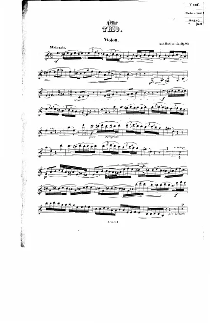 First page of Piano Trio No.4