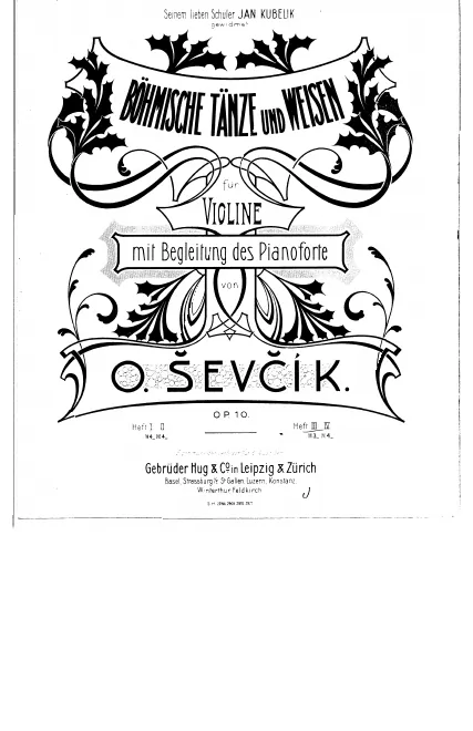 First page of 6 Czech Dances and Airs