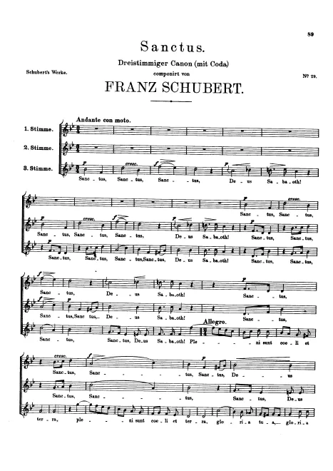 First page of Sanctus