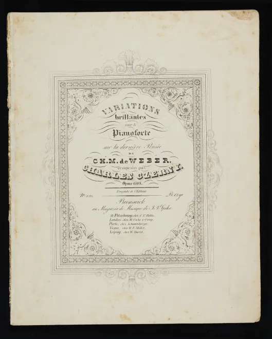 First page of Variations brillantes sur la dernière pensèe de Weber
