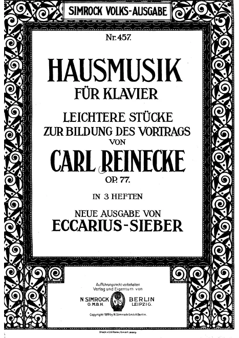 First page of Hausmusik, Op.77