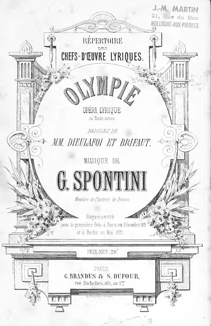 First page of Olimpie / Olympie / Olimpia