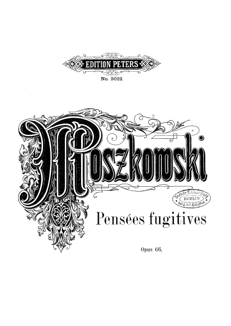 First page of Pensées fugitives