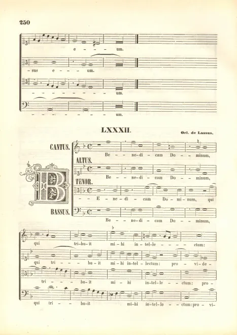 First page of Benedicam Dominum