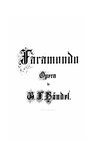 First page of Faramondo