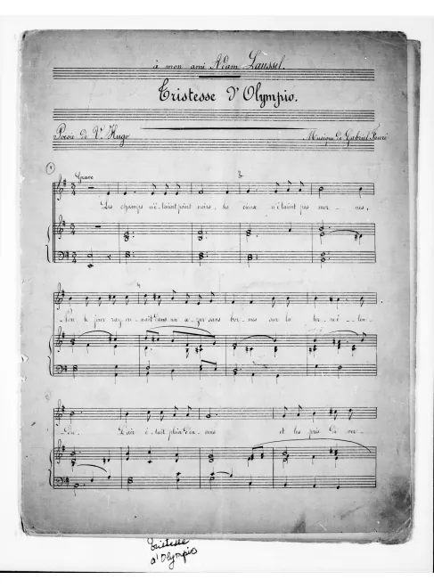 First page of Tristesse d'Olympio