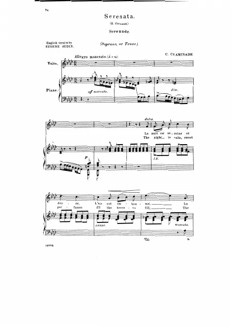First page of Sérénade