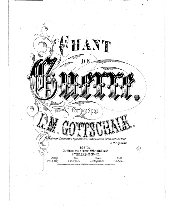 First page of Chant de guerre