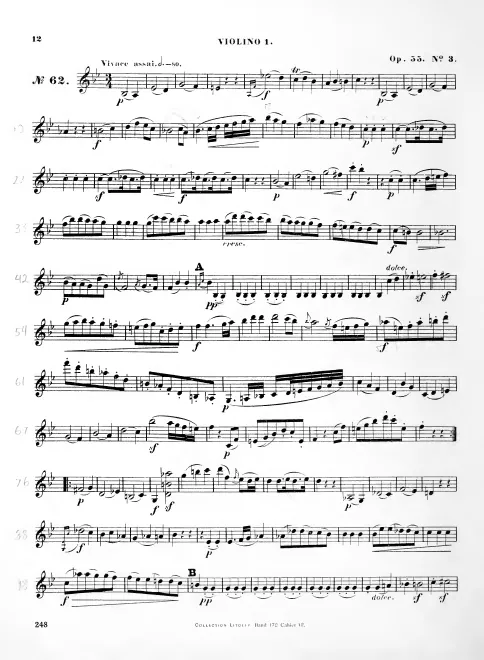 First page of String Quartet in B-flat major