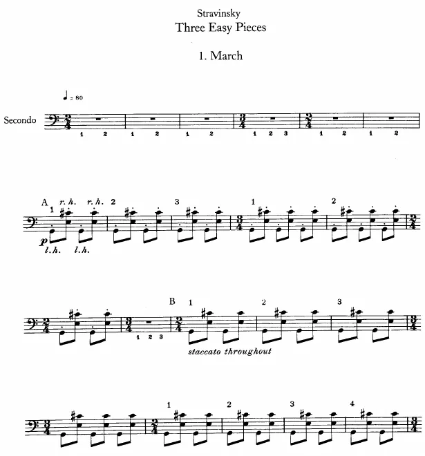 First page of 3 Easy Pieces
