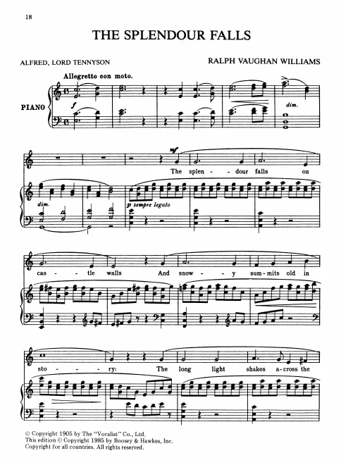 First page of The Splendour Falls
