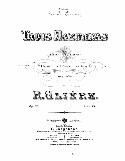 First page of 3 Mazurkas