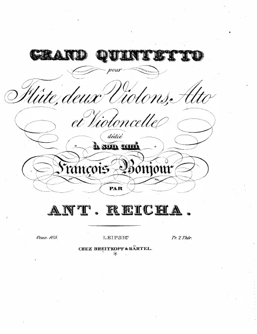 First page of Grand Quintet