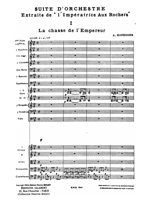 First page of La Neige sur Rome from L'impératrice aux Rochers (Un miracle de Notre Dame)