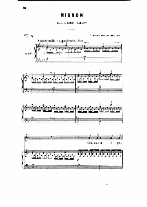 First page of Mignon