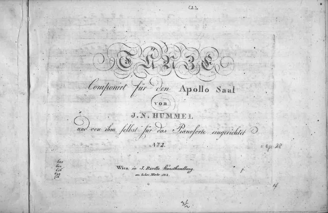 First page of Tänze für den Apollo Saal
