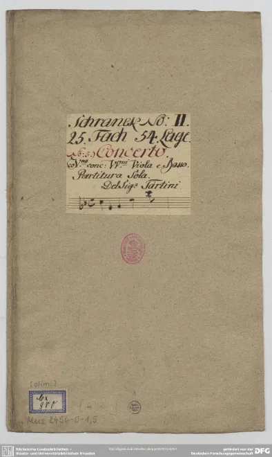 First page of Violin Concerto in F major