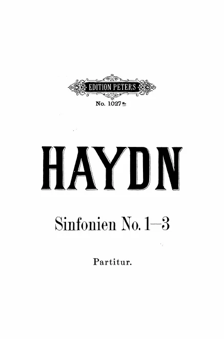 First page of Sinfonien und Quartette. Partitur-Ausgabe