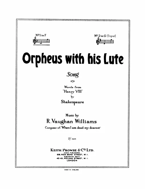 First page of Orpheus with His Lute