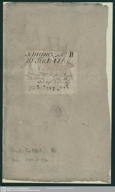 First page of Violin Concerto in F major
