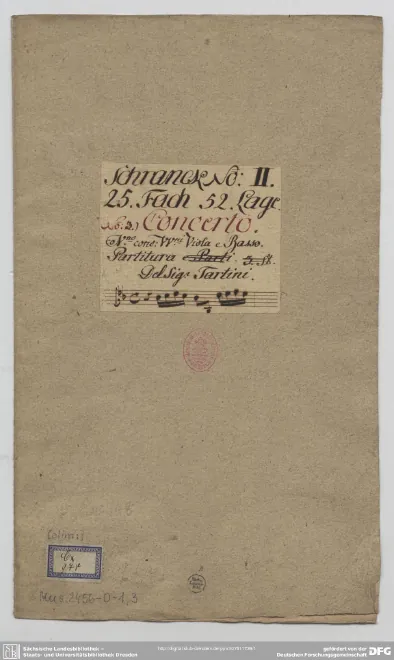 First page of Violin Concerto in B-flat major