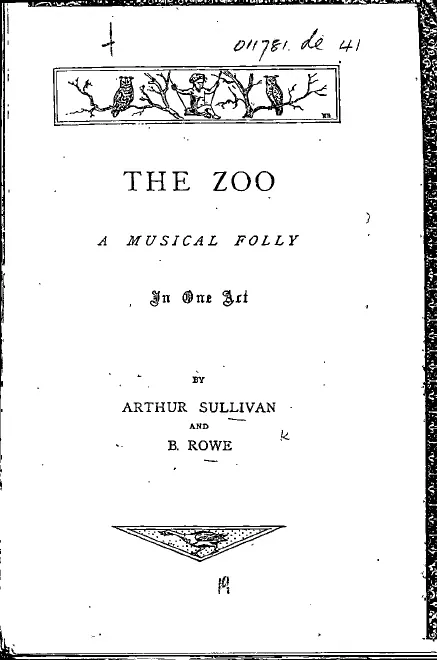 First page of The Zoo