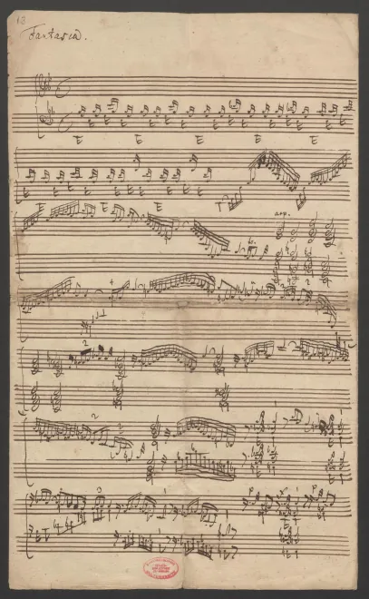 First page of Fantasia in E-flat major