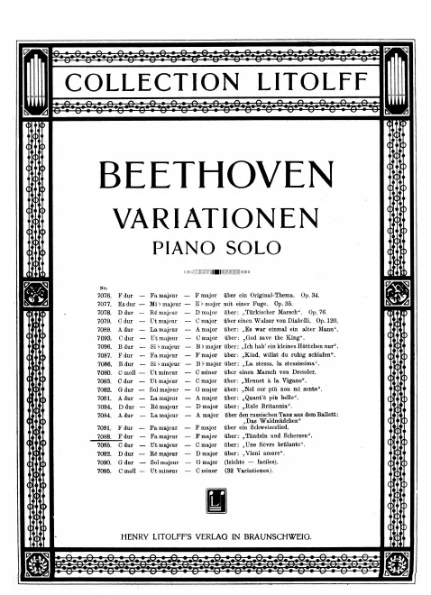 First page of 8 Variations on 'Tändeln und Scherzen'