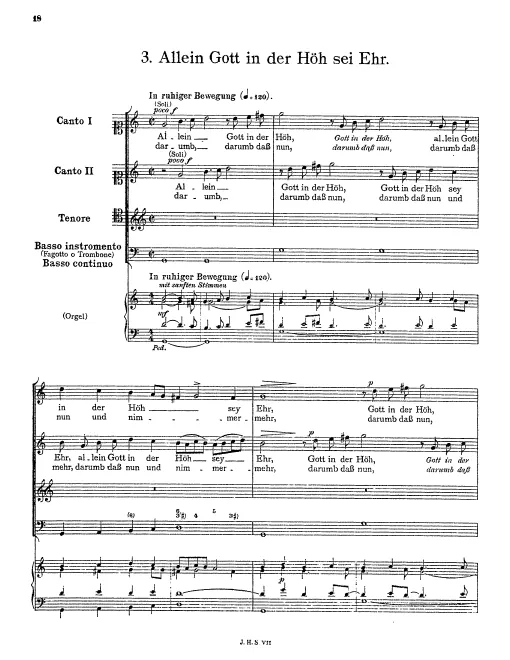 First page of Allein Gott in der Höh sei Ehr