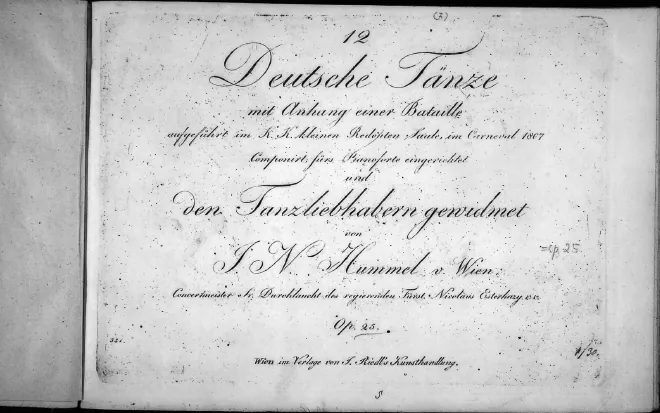 First page of 12 Deutsche Tänze
