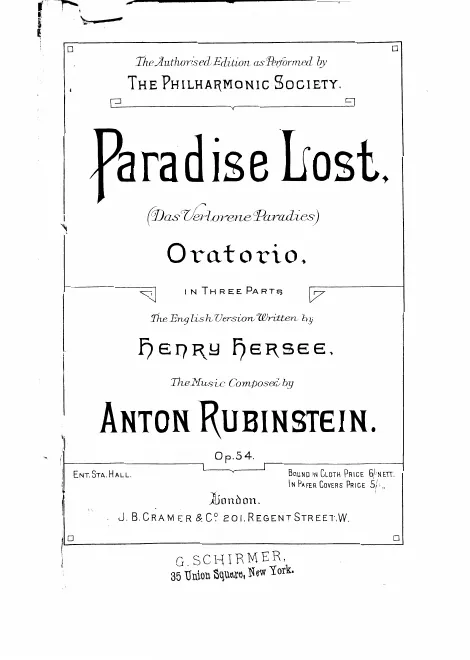 First page of Das verlorene Paradies, Op.54
