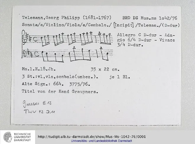 First page of Trio Sonata