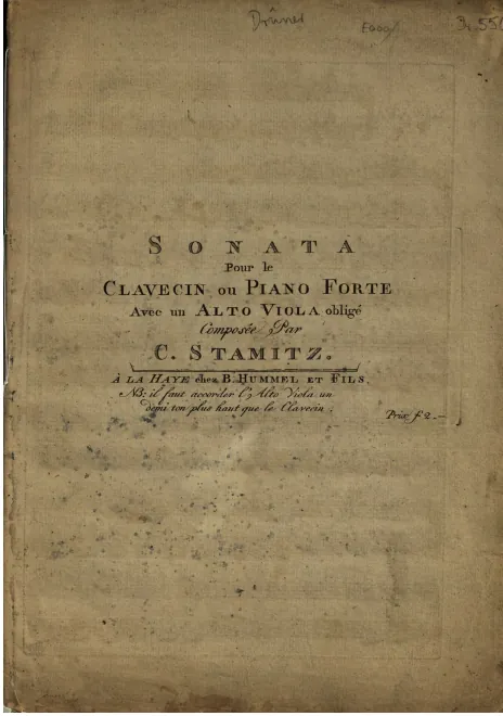 First page of Viola Sonata in B-flat major
