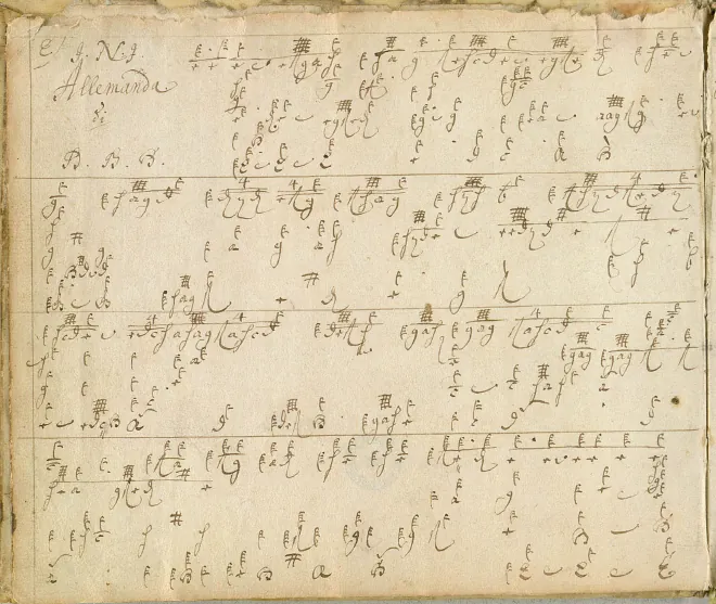 First page of Suite in E minor