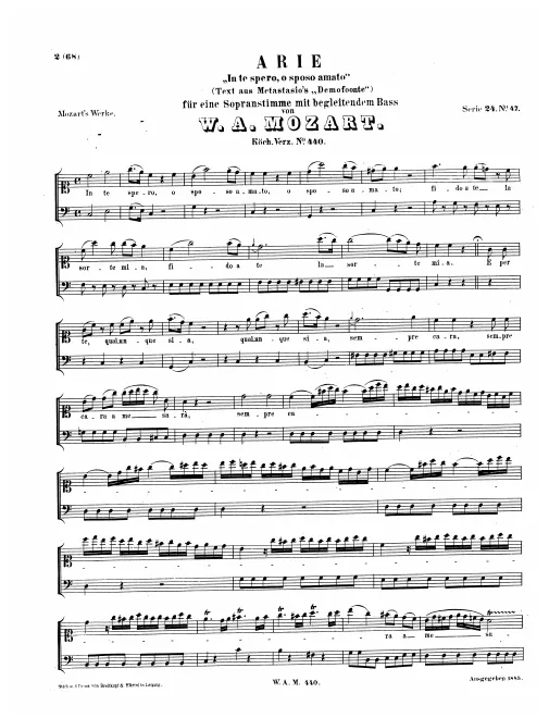 First page of In te spero, o sposo