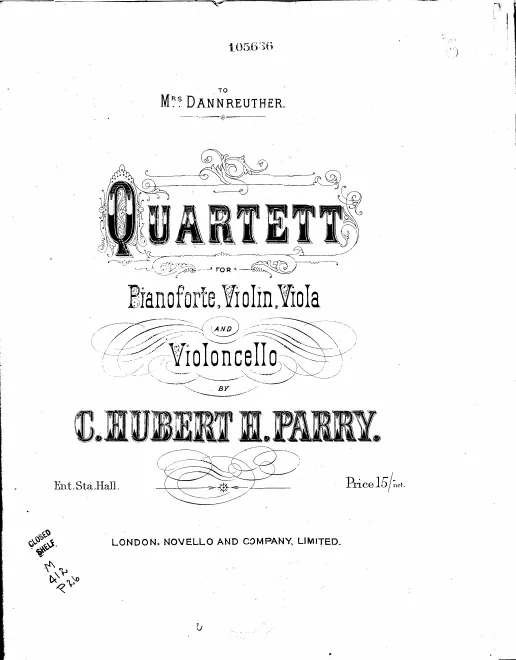 First page of Piano Quartet in A-flat major