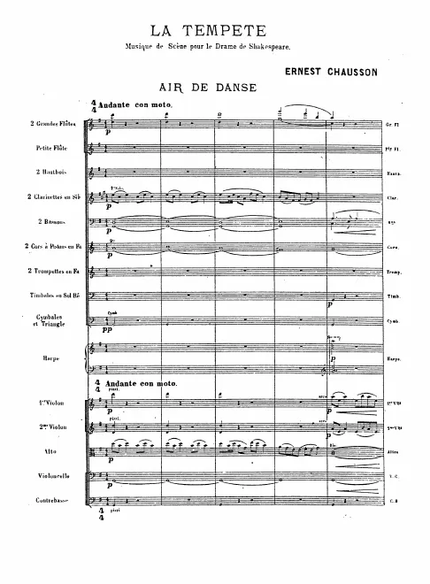 First page of La tempête