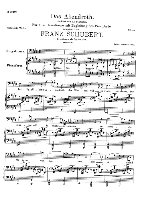 First page of Das Abendrot