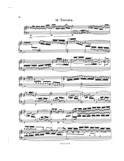 First page of Toccata in C major